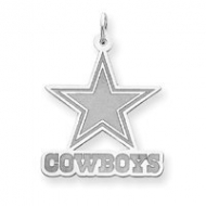 Sterling Silver Dallas Cowboys Helmet Satin Star Charm