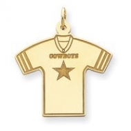 14K Dallas Cowboys Jersey W Name   Star Charm