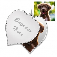 Sterling Silver Heart Swivel Photo Pendant