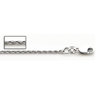 14K White Gold 1 8mm Parrisan Wheat Chain