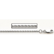 14K White Gold 1 5mm Parrisan Wheat Chain