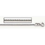 14K White Gold 1 5mm  Cable Link Chain