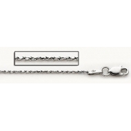 14K White Gold 3 1mm Cable Link Chain