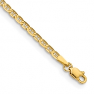 14K Yellow Gold 1 7mm Small Anchor Chain