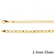 14K Yellow Gold  5 5mm Anchor Chain