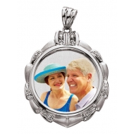 22mm Diamond Bezel Picture Pendant