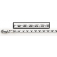 14K White Gold Diamond Cut Coreanna Chain
