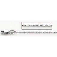 14K White Gold Raso Chain