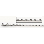 14K White Gold Lumachina Chain