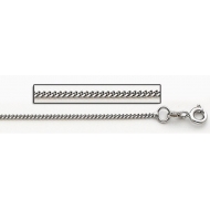 14K White Gold Gourmette Chain
