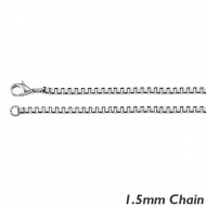 Sterling Silver 1 5mm Box Chain