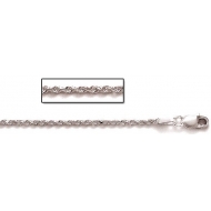 Sterling Silver Diamond Cut Rope Chain