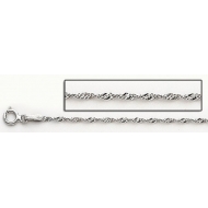 Sterling Silver Diamond Cut Rope Chain