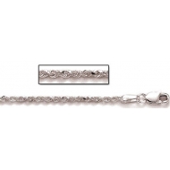 Sterling Silver Diamond Cut Rope Chain