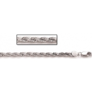 Sterling Silver Diamond Cut Rope Chain