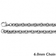 Sterling Silver 6 0mm Rolo Chain