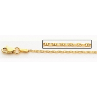 14K Yellow Gold Franco Figaro Chain