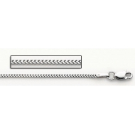 14K White Gold Franco Figaro Chain