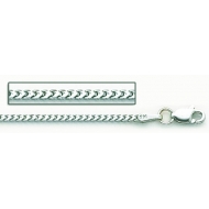 14K White Gold Franco Figaro Chain