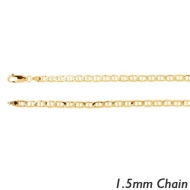 14K Yellow Gold 1 4mm Diamond Cut Anchor Chain