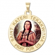 Saint Kateri Tekakwitha Medal  Color EXCLUSIVE 