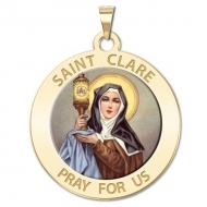 Saint Clare of Assisi Medal    Color EXCLUSIVE 