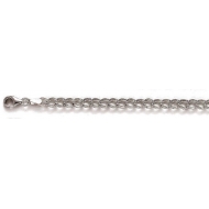Sterling Silver Charm Bracelet 5MM Thick