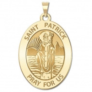 Saint Patrick Medal  OVAL  EXCLUSIVE 