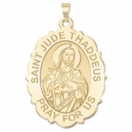 Saint Jude Scalloped Medal   EXCLUSIVE 