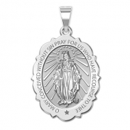 Miraculous Medal Scallopped Oval  EXCLUSIVE 
