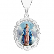 Miraculous Medal Scallopped Oval  EXCLUSIVE 
