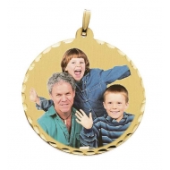 38 mm Large Round Photo Pendant