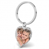 Heart Photo Engraved Key Chain