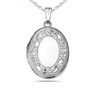 Sterling Silver Oval Small Locket