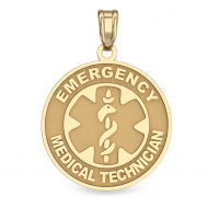 14K Yellow Gold EMT w  Medical ID Charm or Pendant