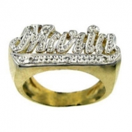 Diamond Woman s Name Ring