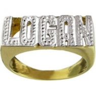 Diamond Man s Name Ring
