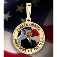 Barack Obama Medal   w  Raised Letters  Color EXCLUSIVE 