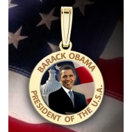 Barack Obama Medal   w  Engraved Letters  Color EXCLUSIVE 