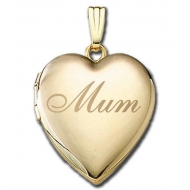 Solid14K Yellow Gold   Mum  Sweetheart Locket