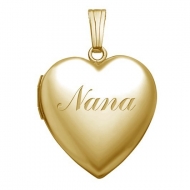 Solid 14K Yellow Gold   Nana  Sweetheart Locket