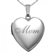 Sterling Silver  Mom  Sweetheart Locket