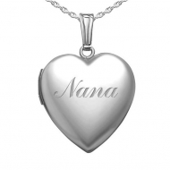 Sterling Silver  Nana  Sweetheart Locket