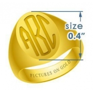 Boy s Oval Traditional Monogram Ring