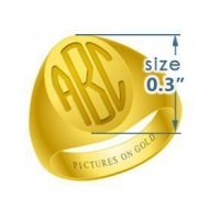 Oval Girls s Traditional Monogram Ring