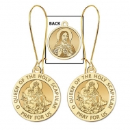 Scapular Medal  Double Sided  Earrings  EXCLUSIVE 