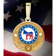 Barack Obama Inauguration Dem  Medal   w  Raised Letters  EXCLUSIVE 