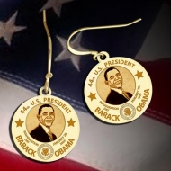 Barack Obama Inauguration Earrings  EXCLUSIVE 