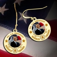 Barack Obama Inauguration Earrings  Color EXCLUSIVE 