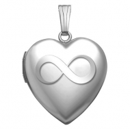Sterling Silver Sweetheart  Infinity  Heart Locket